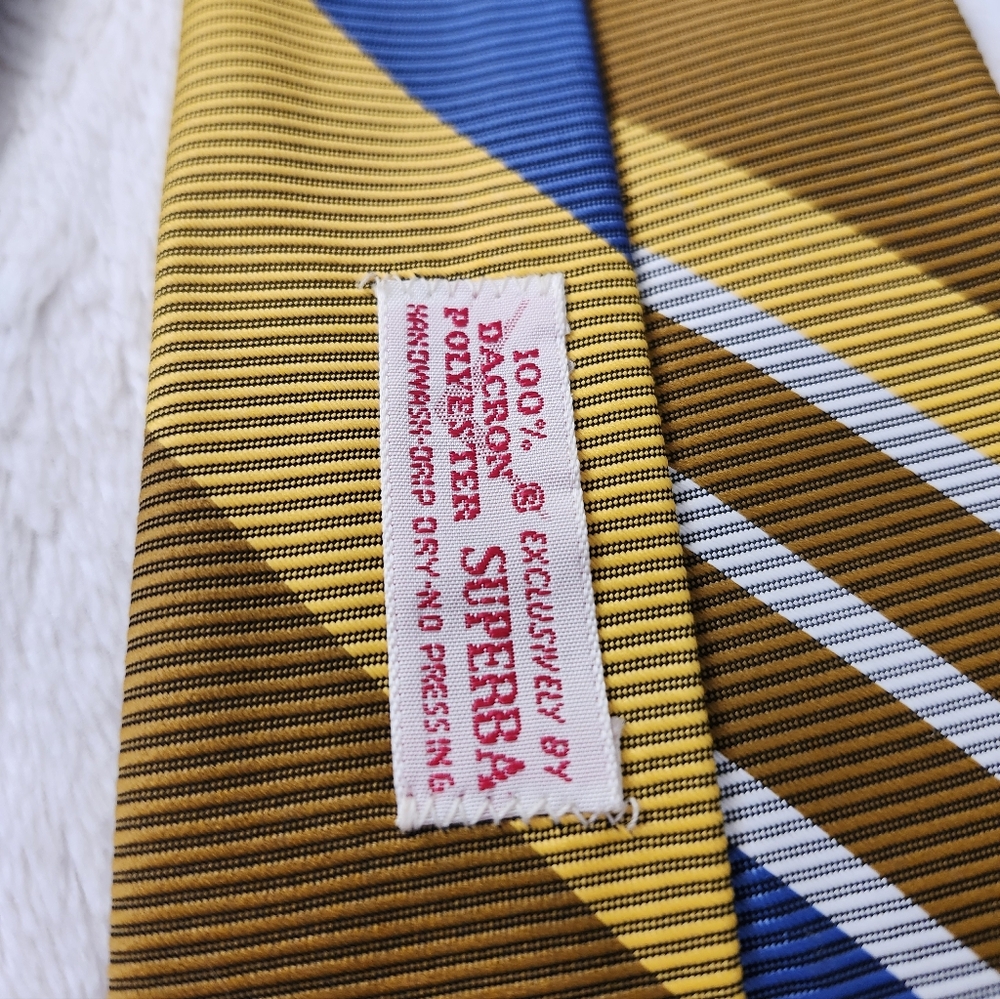 1970's Funky Vintage Repp Ties Bundle Of 3 - Picture 6 of 7